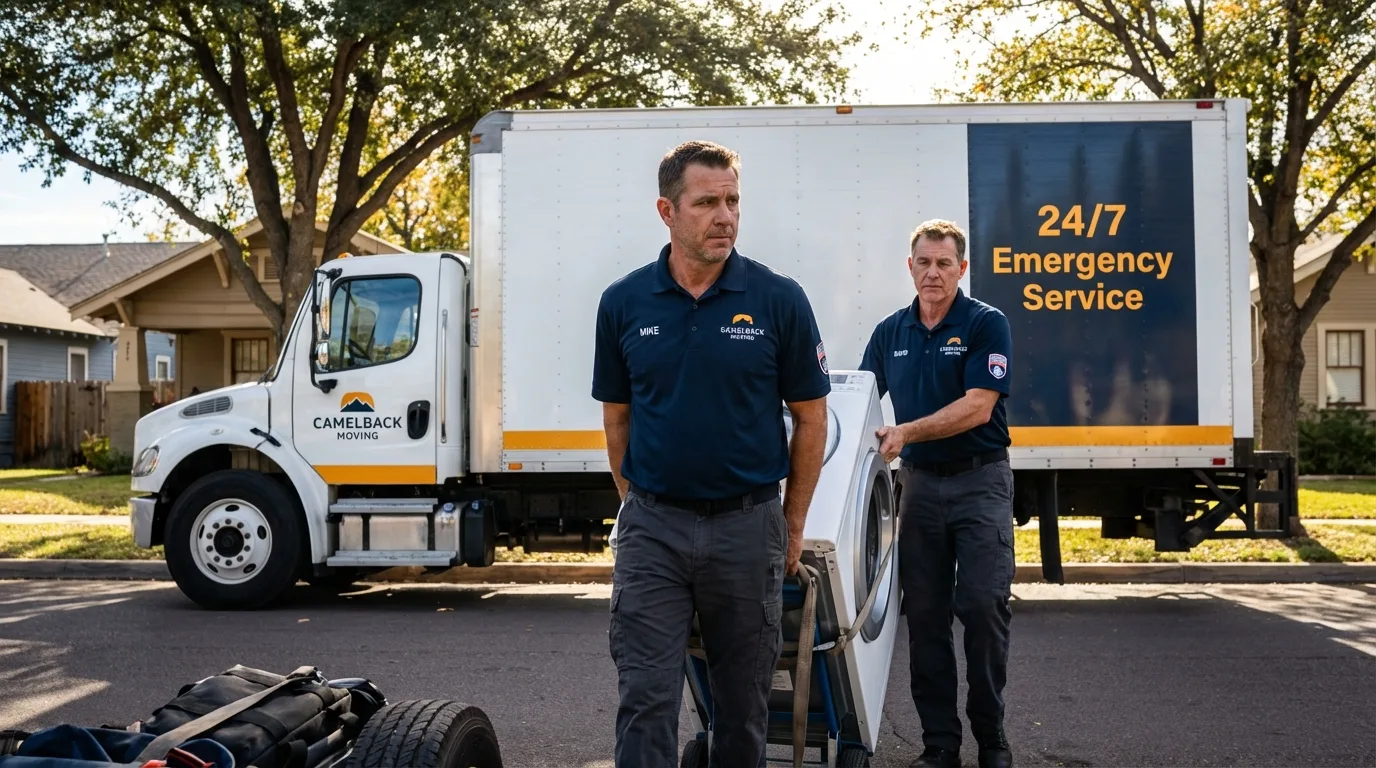 CamelBack Moving crew loading furniture in Golden Valley, AZ